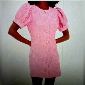 Hyacinth House Pink Tweed Dress XL NWOT